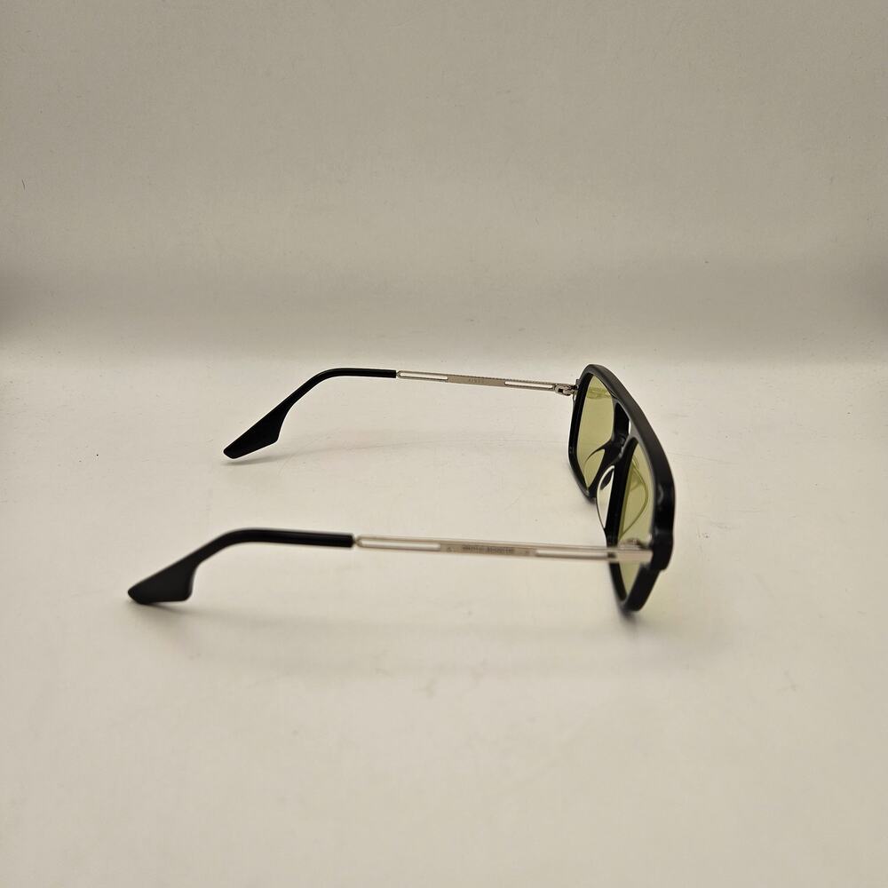 GENTLE MONSTER KINGS 01 BLACK SILVER YELLOW TINT SUNGLASSES KOREA - Picture 3 of 7